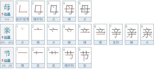 节字笔画