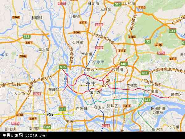 广州市白云区地图高清版大图，广州市白云区地图全图高清版 放大