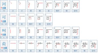 河的笔顺笔画顺序表