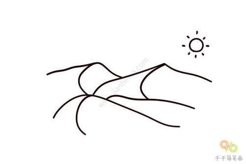 怎样画沙漠里骆驼的脚印,又简单,简笔画