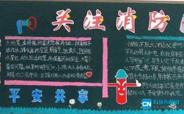 高中春季防火黑板报 高中黑板报图片素材