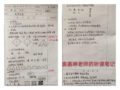 听课笔记模版，听课笔记小学数学