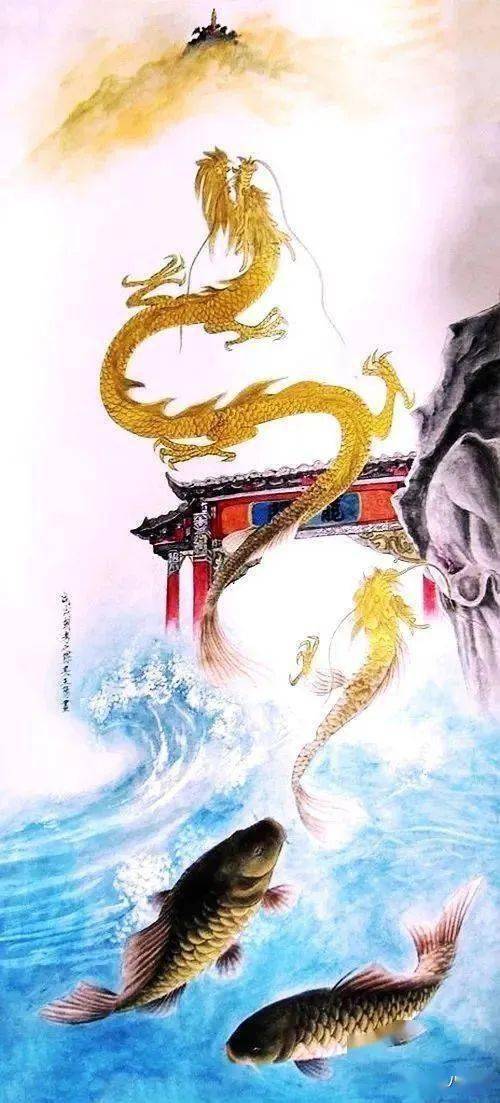 鲤跃龙门图片，鲤跃龙门鹏程万里 龙腾虎跃铸就辉煌