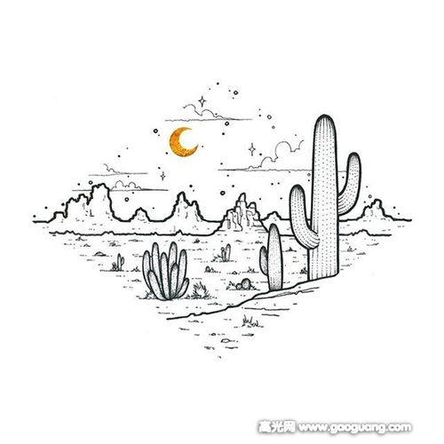 简笔画风景画，简笔画风景画大全图片带颜色