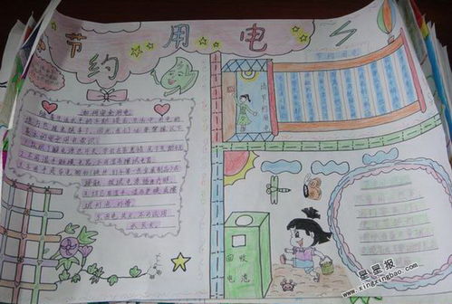 节约用电的手抄报图片，关于节约用电的手抄报