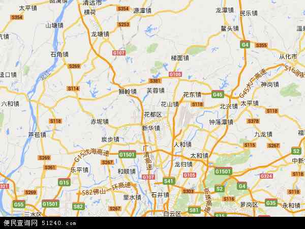 广州花都区地图街道，广州花都区地图高清版