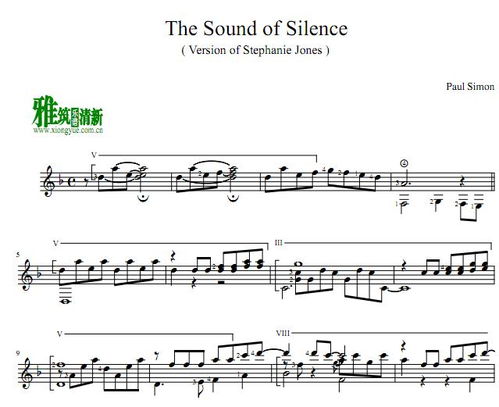 寂静之声吉他谱指弹完美原版，寂静之声吉他谱简单版