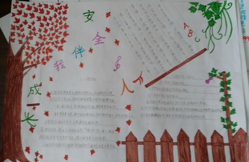 安全伴我成长手抄报图片内容