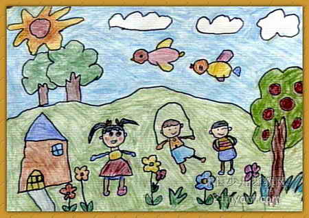 春天美丽的图画怎么画