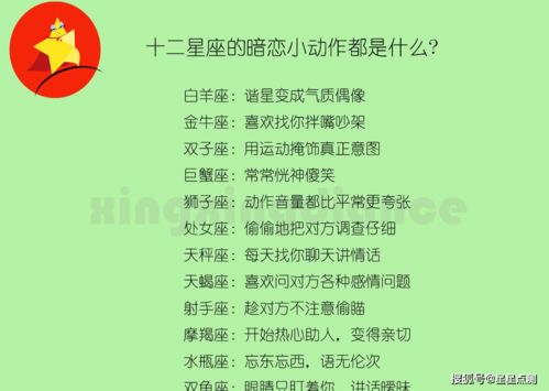 十二星座暗恋一个人的表现