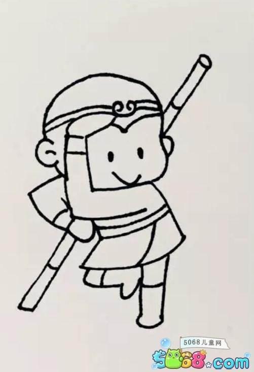 唐僧师徒四人简笔画