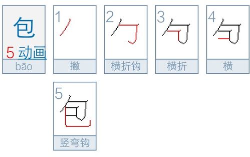 包笔顺规则是什么，跳笔顺笔画顺序表