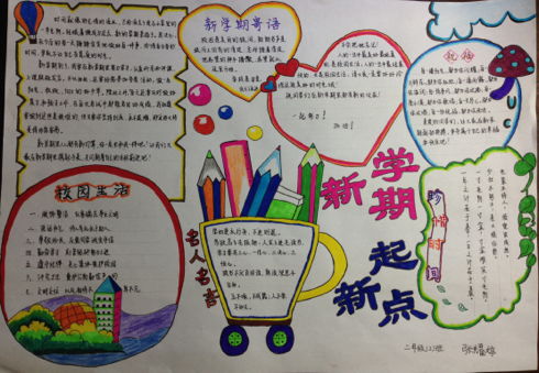 新学期新起点的手抄报怎么画?