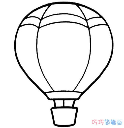 热气球简笔画简单又好看，热气球简笔画图片大全大图
