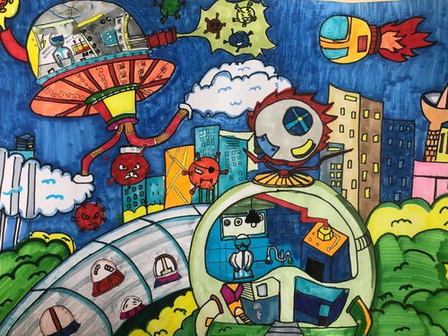 二年级科幻画图片大全简单又漂亮手抄报 二年级科技手抄报