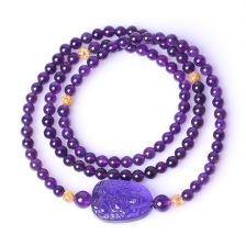 水晶佛珠的功德，青蛇紫水晶佛珠