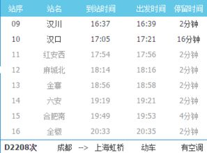 成渝高铁时刻表成渝高铁票价表