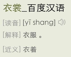 衣裳的拼音和解释