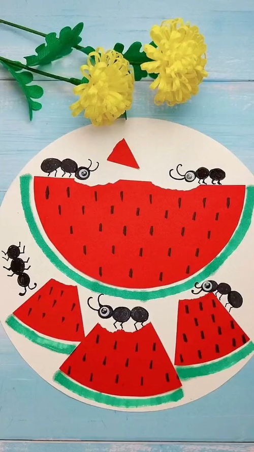 蚂蚁搬西瓜看图写话，蚂蚁搬西瓜图片