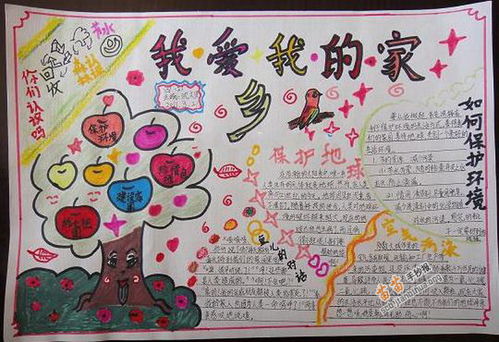 美丽的家乡手抄报模板，美丽的家乡手抄报图片 简单