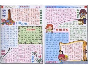 清明节画报怎么画?