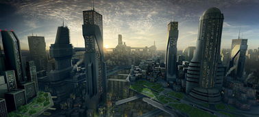 4k纸科幻画怎么画《未来城市》