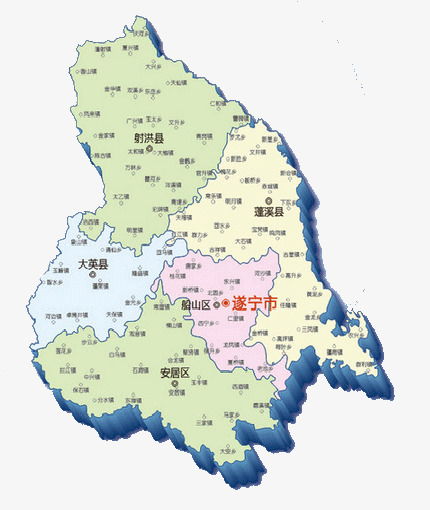 成都在遂宁的哪个方向