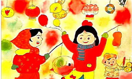 过年的场景怎么画?