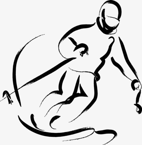 冬季滑雪冬季滑雪简笔画