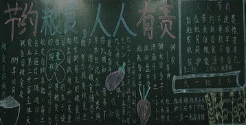 节约粮食黑板报内容文字，节约粮食黑板报一等奖