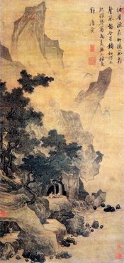 明唐寅看泉听风图的作品特点