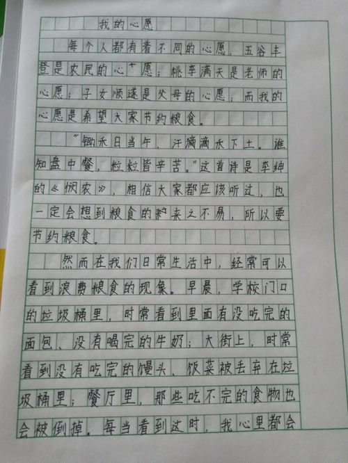 六年级下册第四单元作文我的心愿500字，六年级下册第四单元作文450字