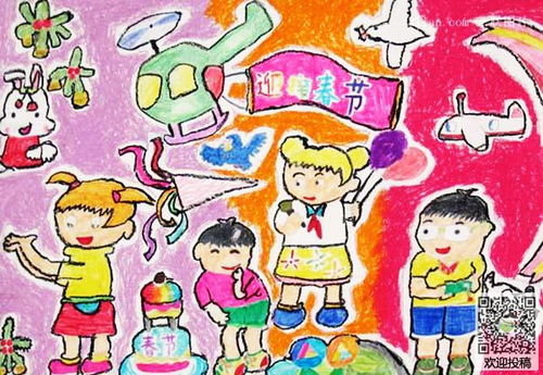 过年儿童画简笔画，过年儿童画画