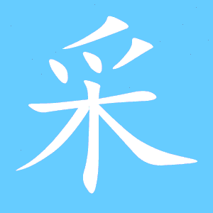 摘字的笔顺