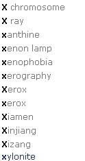 x开头的英语单词都是什么?