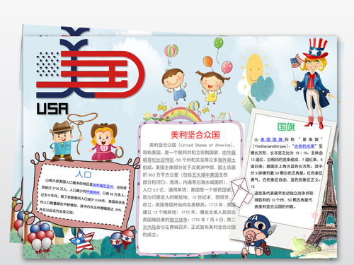 制作一份手抄报。关于美国,俄罗斯,日本,澳大利亚、巴西、埃及等国家
