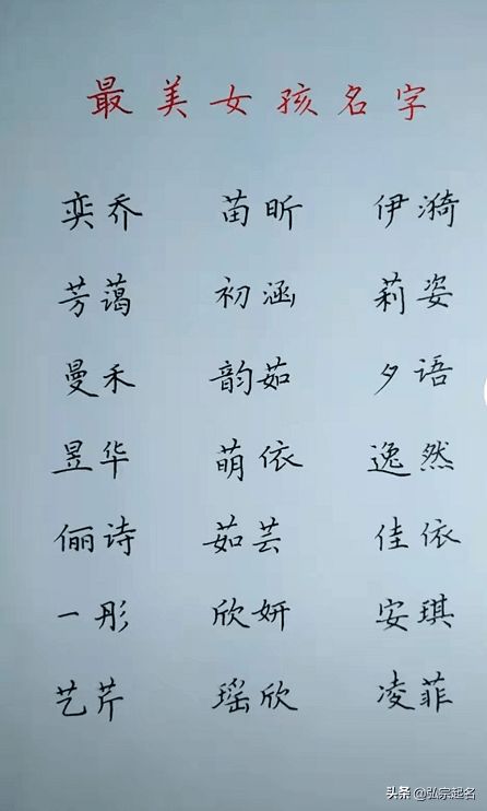 适合女孩取名的字有哪些