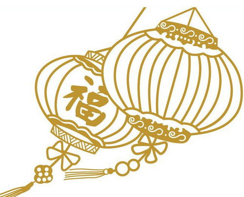 新年红灯笼简笔画