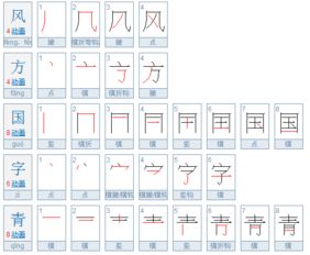 国的笔顺