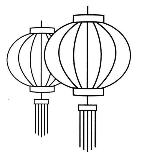 灯笼简笔画彩色，灯笼简笔画简单