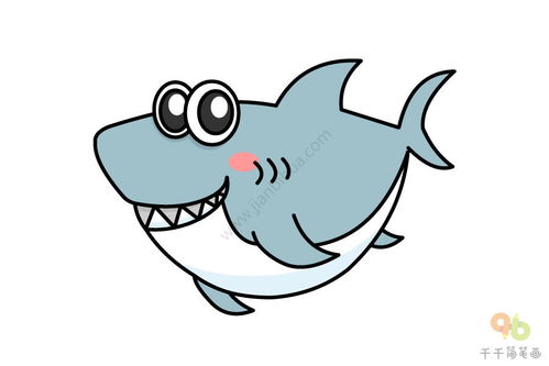 鲨鱼怎么画简笔画，小鱼怎么画简笔画
