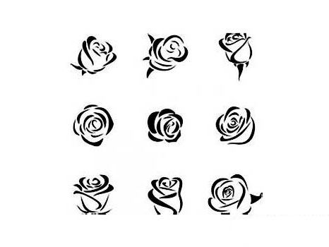 简笔画玫瑰花高级感，简笔画玫瑰花简单