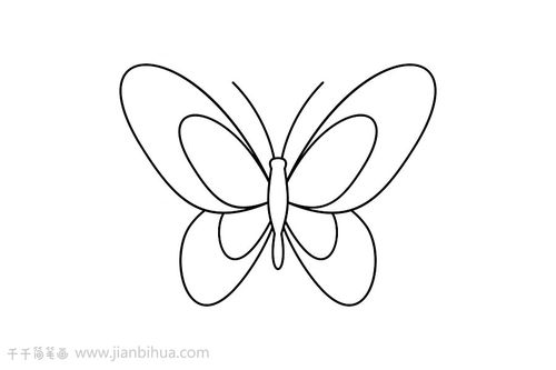 蝴蝶的简笔画简单又漂亮，蝴蝶的简笔画 简单