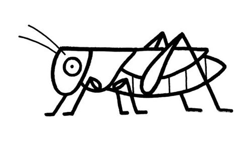 蚂蚱怎么画简笔画，蚂蚱怎么画简单画三年级