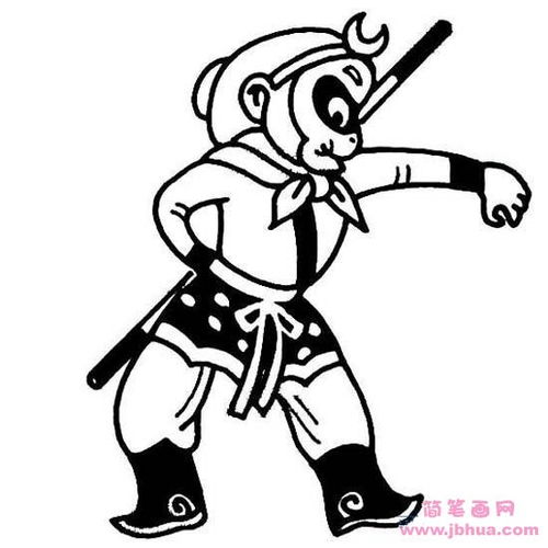 孙悟空图片简笔画涂色，孙悟空图片简笔画 可爱