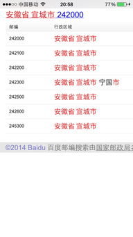 宣城邮编242071，宣城邮编查询