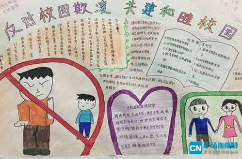 反对校园欺凌海报-预防校园欺凌七年级手抄报七年级手抄报