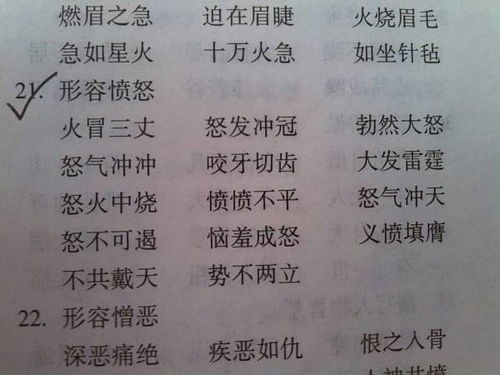 形容生气的成语