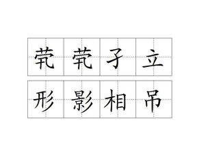 茕茕孑立,形影相吊是什么意思?成语出处及详细词语解释