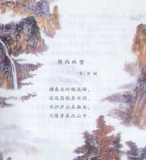 题西林壁诗意简写，题西林壁诗意20字